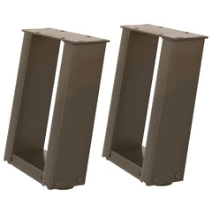 vidaXL Coffee Table Legs U-Shaped 2 pcs Natural Steel 30x(30-31) cm Steel 2