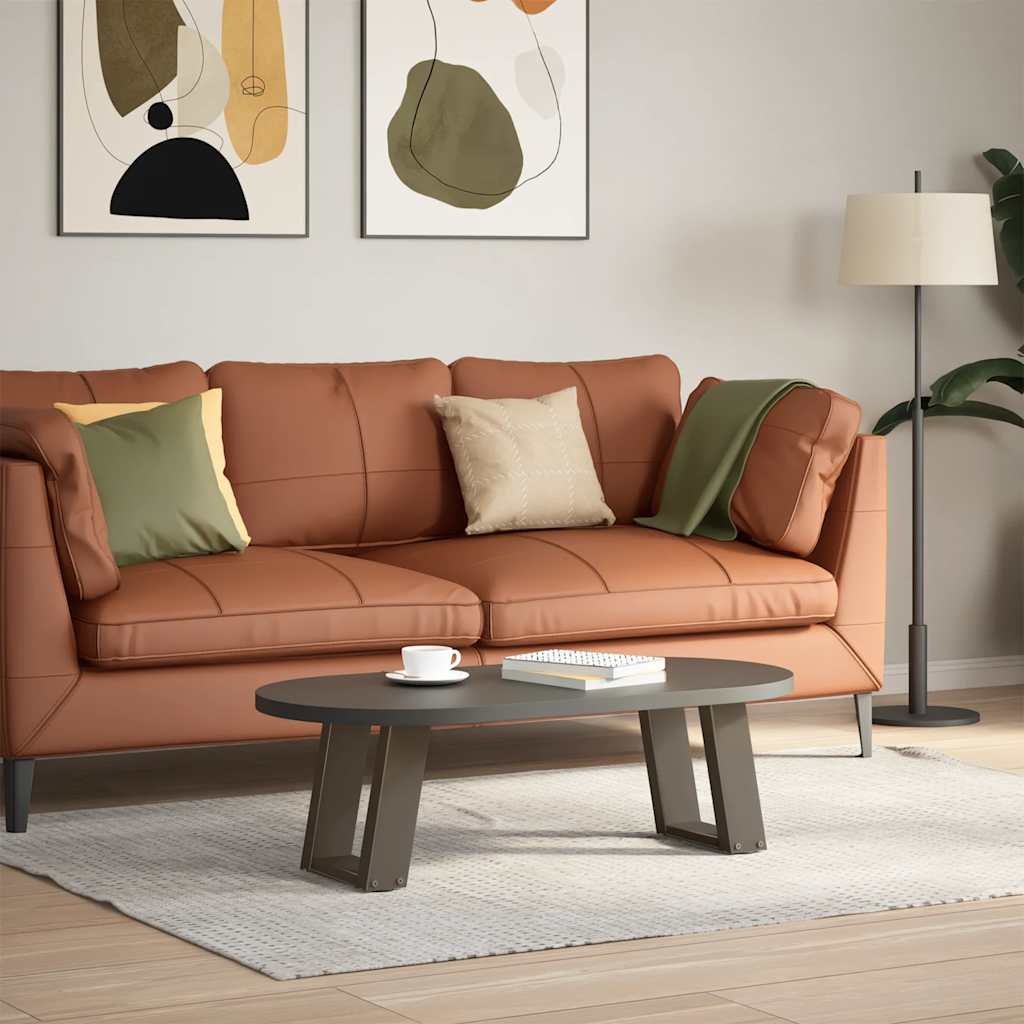 vidaXL Coffee Table Legs U-Shaped 2 pcs Natural Steel 30x(30-31) cm Steel 3