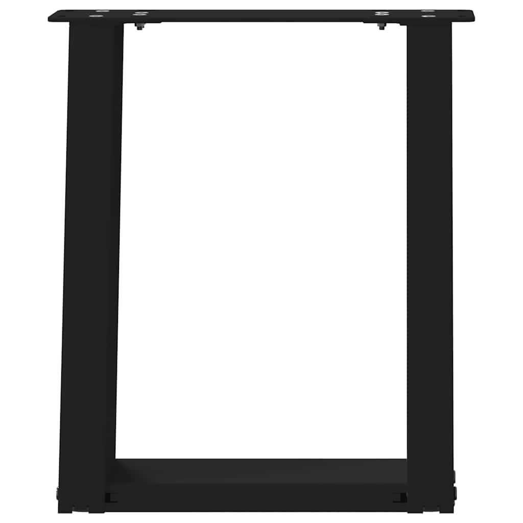 vidaXL Coffee Table Legs U-Shaped 2 pcs Black 28x(42-43) cm Steel 5