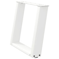 vidaXL Coffee Table Legs U-Shaped 2 pcs White 50x(42-43) cm Steel 4