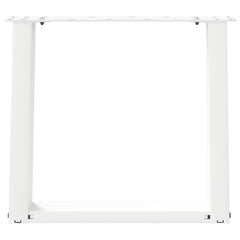 vidaXL Coffee Table Legs U-Shaped 2 pcs White 50x(42-43) cm Steel 5