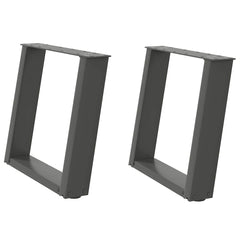 vidaXL Coffee Table Legs U-Shaped 2 pcs Anthracite 50x(42-43) cm Steel 2