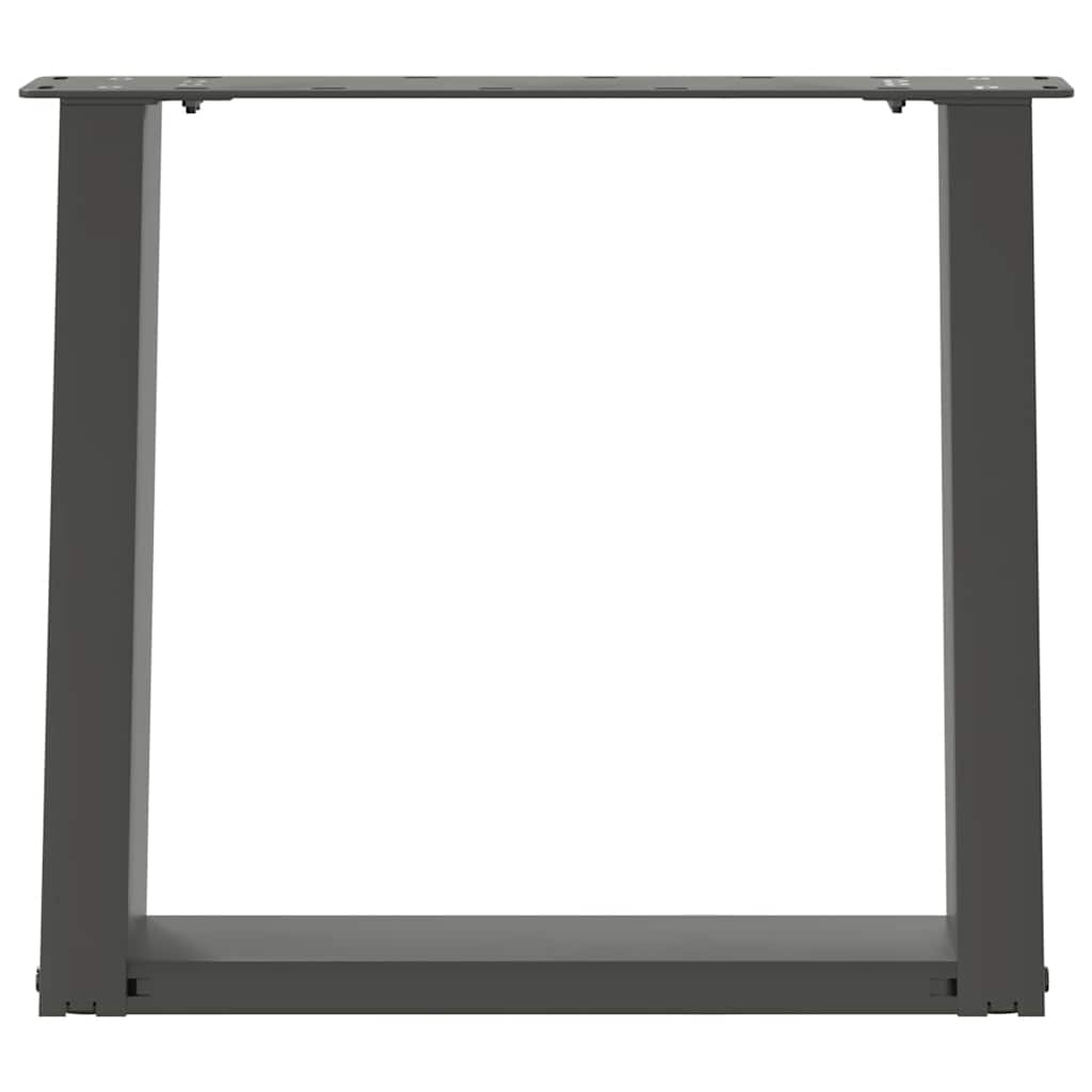 vidaXL Coffee Table Legs U-Shaped 2 pcs Anthracite 50x(42-43) cm Steel 5
