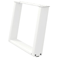 vidaXL Coffee Table Legs U-Shaped 2 pcs White 70x(42-43) cm Steel 4