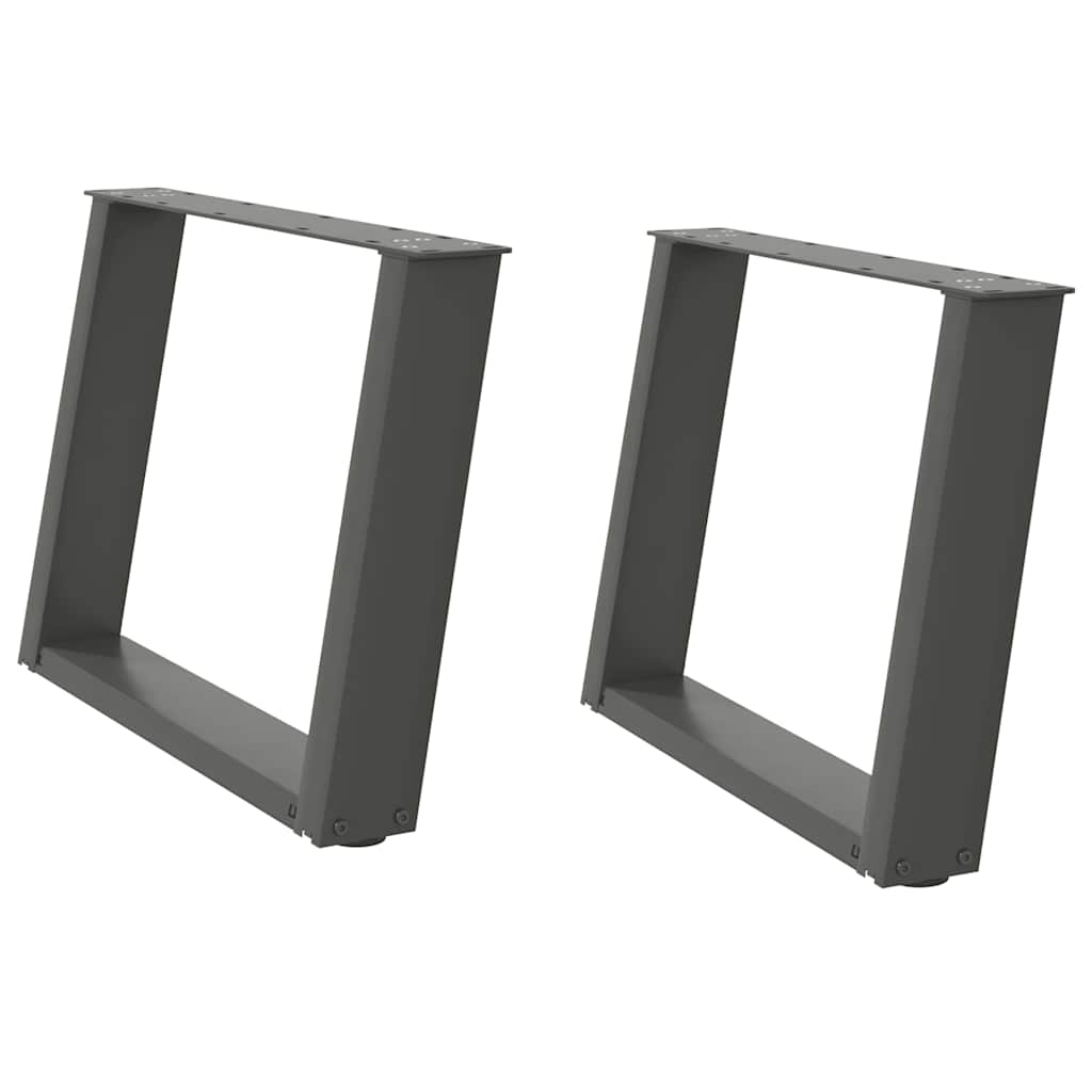 Coffee Table Legs U-Shaped 2 pcs Steel Anthracite