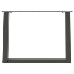vidaXL Coffee Table Legs U-Shaped 2 pcs Anthracite 70x(42-43) cm Steel 5
