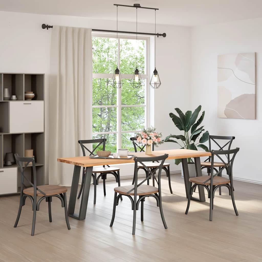 vidaXL Coffee Table Legs U-Shaped 2 pcs Steel Anthracite