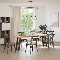 Coffee Table Legs U-Shaped 2 pcs Steel Natural 38 x (72-73) cm