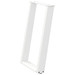 vidaXL Dining Table Legs U-Shaped 2 pcs White 50x(72-73) cm Steel 4