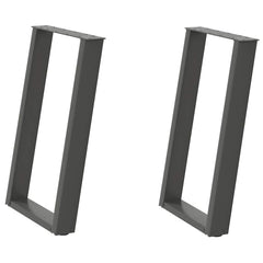 vidaXL Dining Table Legs U-Shaped 2 pcs Anthracite 50x(72-73) cm Steel 2