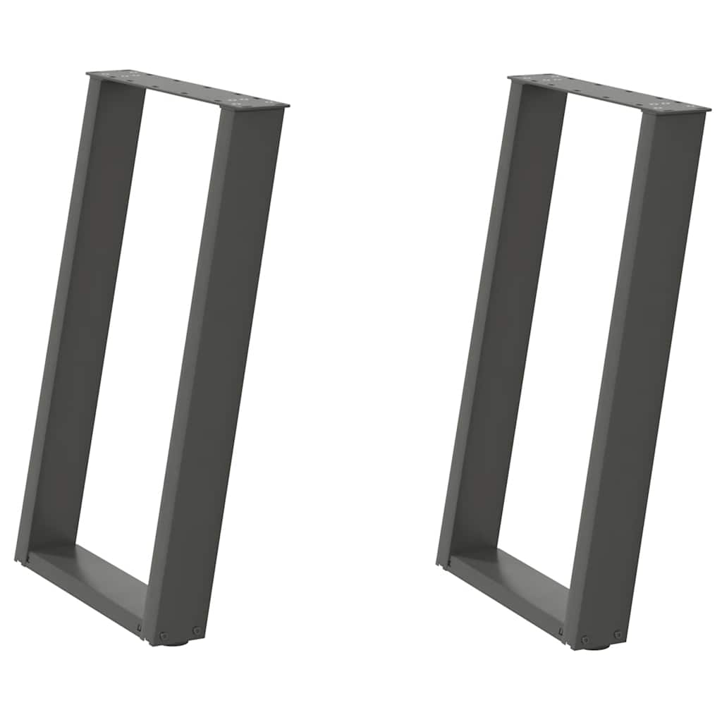 Coffee Table Legs U-Shaped 2 pcs Steel Anthracite