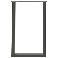 vidaXL Dining Table Legs U-Shaped 2 pcs Anthracite 50x(72-73) cm Steel 5