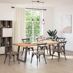 Coffee Table Legs U-Shaped 2 pcs Steel Natural 70 x (72-73) cm