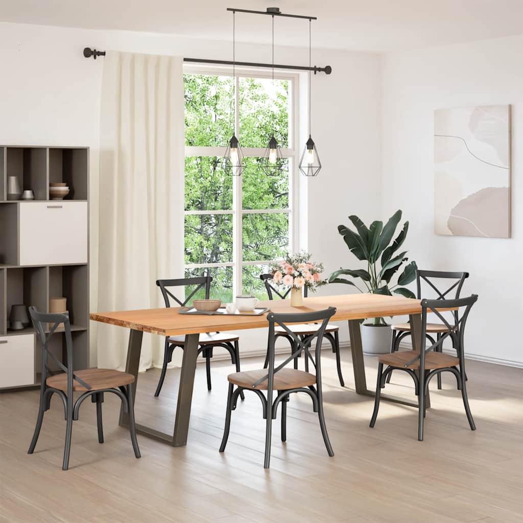 Coffee Table Legs U-Shaped 2 pcs Steel Natural 80 x (72-73) cm