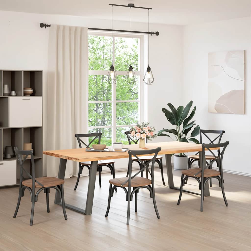 vidaXL Coffee Table Legs U-Shaped 2 pcs Steel Anthracite