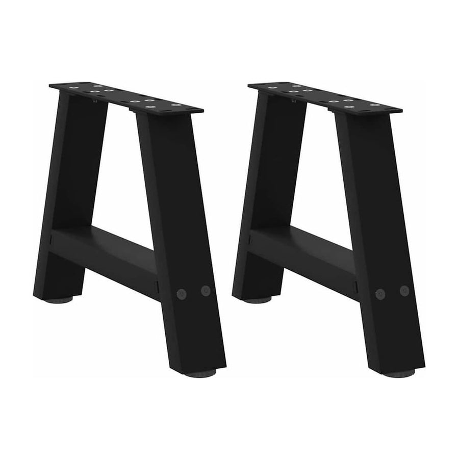 Coffee Table Legs A-Shaped 2 pcs Black Steel