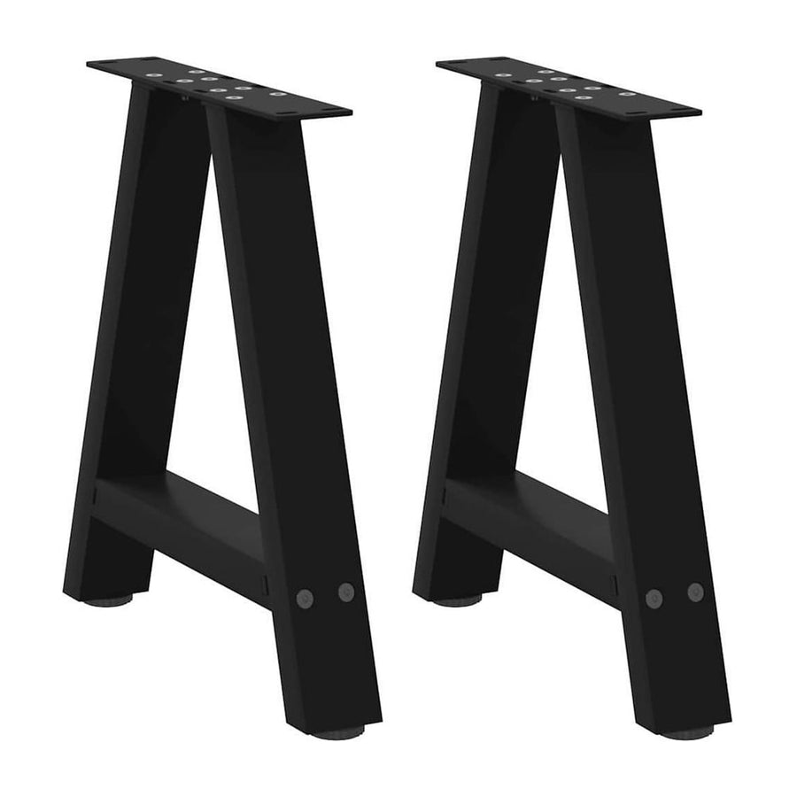 Coffee Table Legs A-Shaped 2 pcs Black Steel