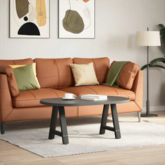 vidaXL Coffee Table Legs A-Shaped 2 pcs Black 38x(42-43) cm Steel 2