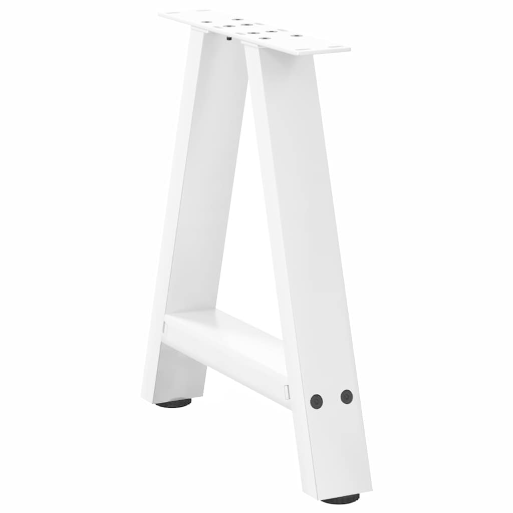 vidaXL Coffee Table Legs A-Shaped 2 pcs White 38x(42-43) cm Steel 4