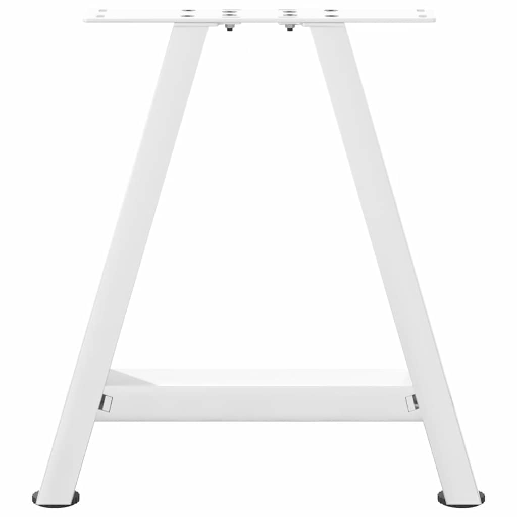 vidaXL Coffee Table Legs A-Shaped 2 pcs White 38x(42-43) cm Steel 5