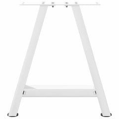 vidaXL Coffee Table Legs A-Shaped 2 pcs White 38x(42-43) cm Steel 5