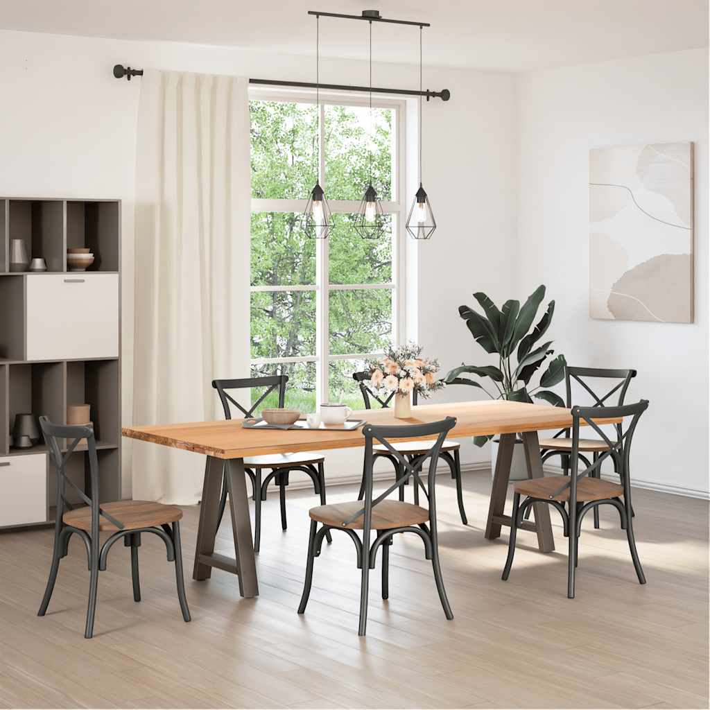 vidaXL Dining Table Legs A-Shaped 2 pcs 50x(72-73) cm Steel 2