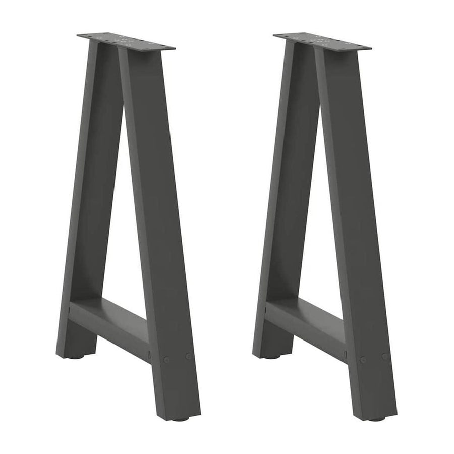 Dining Table Legs A-Shaped 2 pcs Anthracite Steel