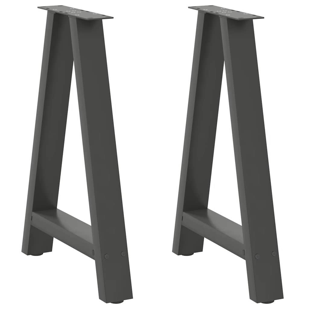 vidaXL Dining Table Legs A-Shaped 2 pcs Anthracite 60x(72-73) cm Steel 1