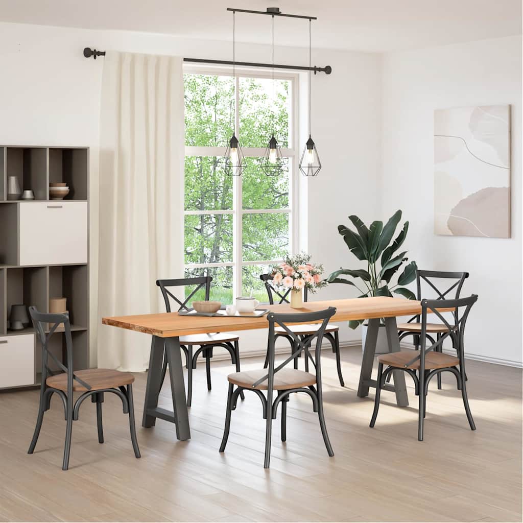 vidaXL Dining Table Legs A-Shaped 2 pcs Anthracite 60x(72-73) cm Steel 2