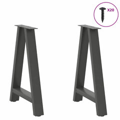 vidaXL Dining Table Legs A-Shaped 2 pcs Anthracite 60x(72-73) cm Steel 3