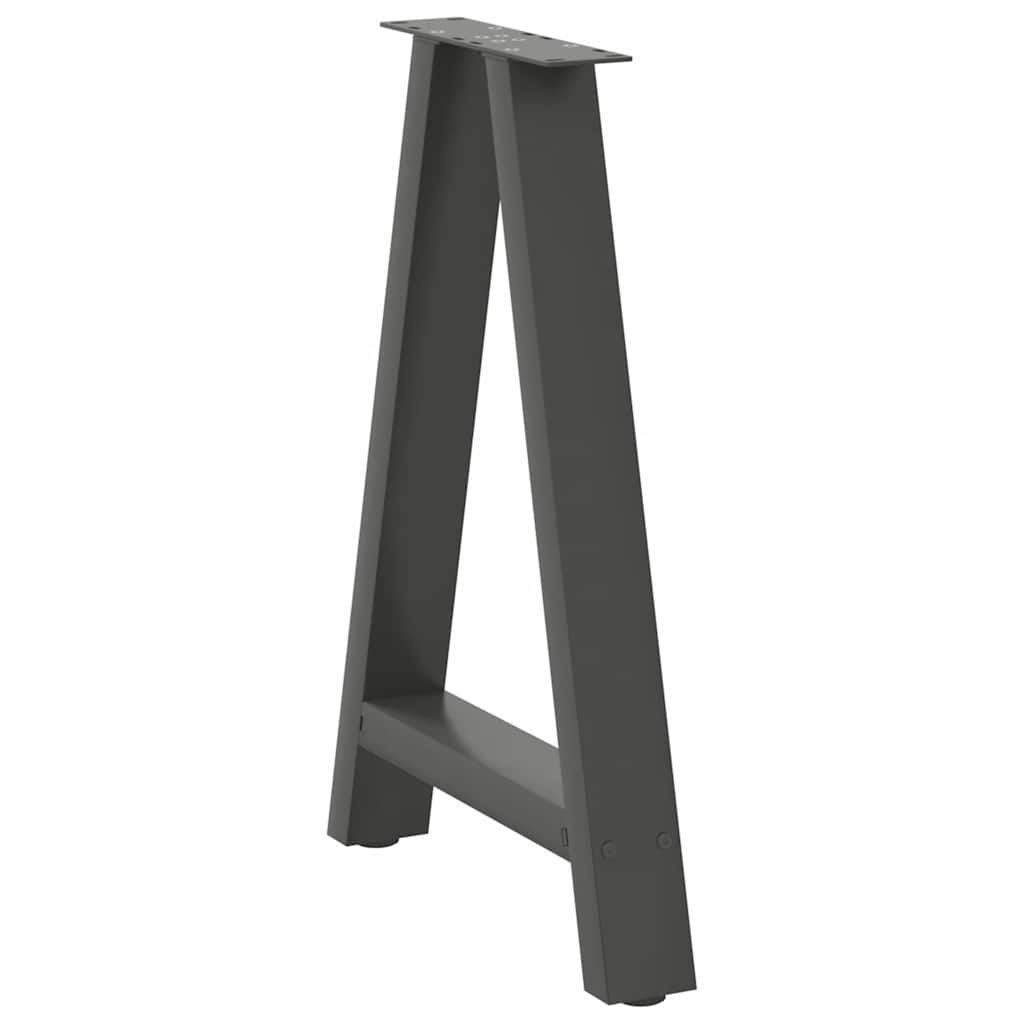 vidaXL Dining Table Legs A-Shaped 2 pcs Anthracite 60x(72-73) cm Steel 4