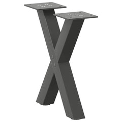 Coffee Table Legs X-Shaped 2 pcs Anthracite Steel, image 2