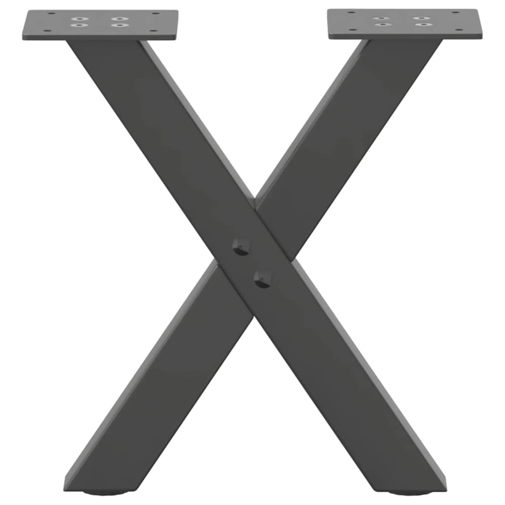 Coffee Table Legs X-Shaped 2 pcs Anthracite Steel, image 4