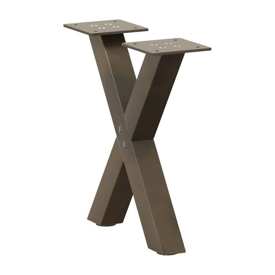 Coffee Table Legs X-Shaped 2 pcs Natural Steel