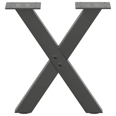 vidaXL Coffee Table Legs X-Shaped 2 pcs Anthracite 37x(30-31) cm Steel 4
