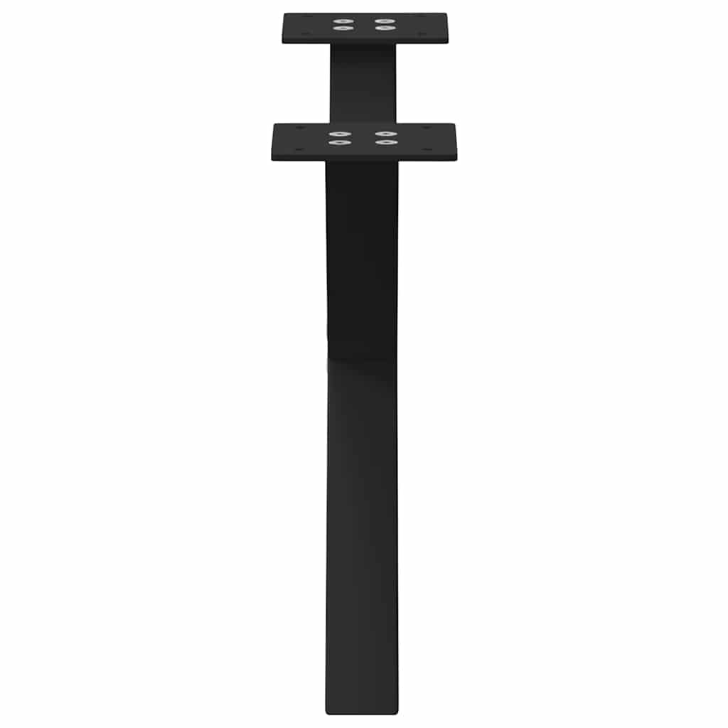 vidaXL Coffee Table Legs X-Shaped 2 pcs Black 50x(30-31) cm Steel 5