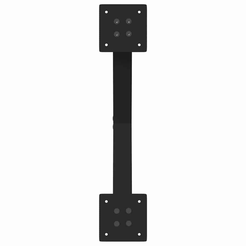 vidaXL Coffee Table Legs X-Shaped 2 pcs Black 50x(30-31) cm Steel 6