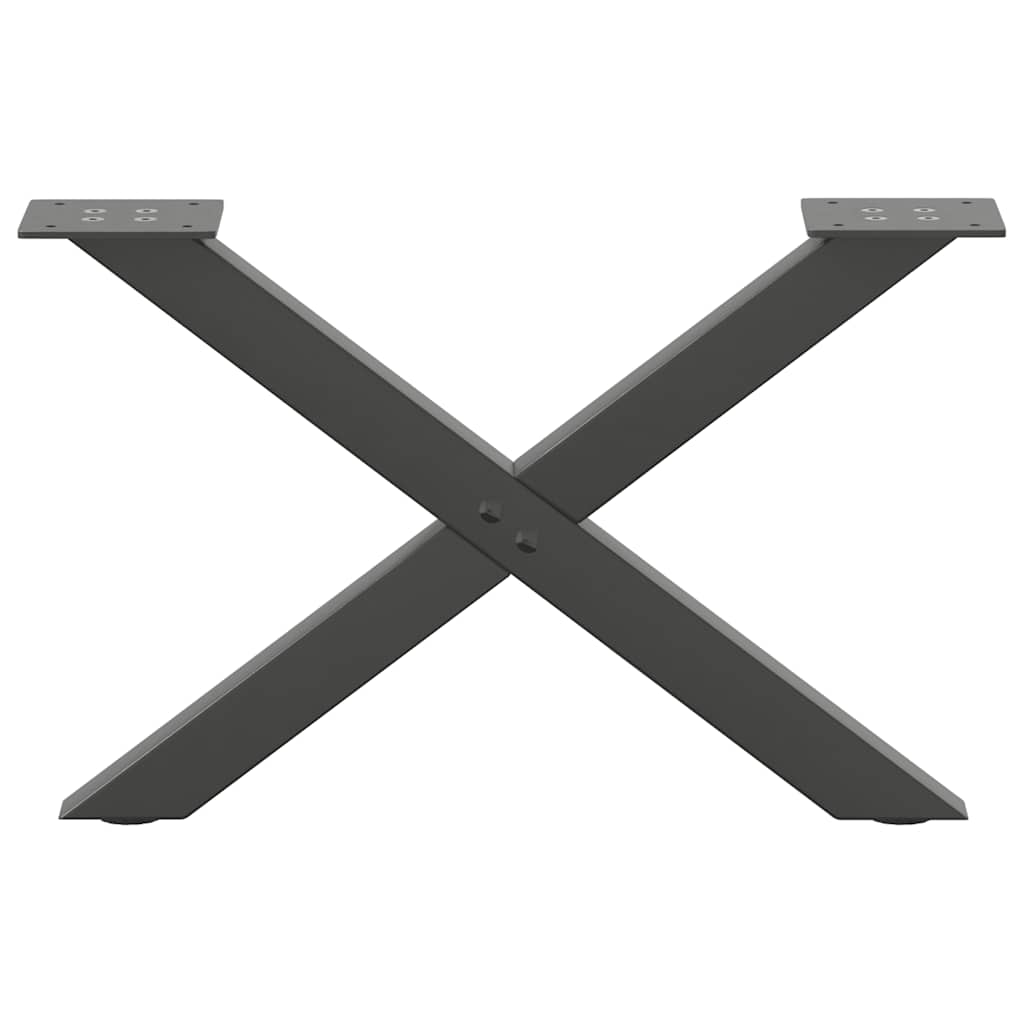 vidaXL Coffee Table Legs X-Shaped 2 pcs Anthracite 50x(30-31) cm Steel 4