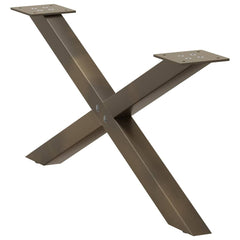vidaXL Coffee Table Legs X-Shaped 2 pcs Natural Steel 70x(30-31) cm Steel 4