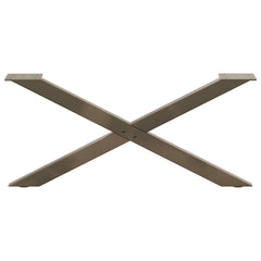 vidaXL Coffee Table Legs X-Shaped 2 pcs Natural Steel 70x(30-31) cm Steel 5