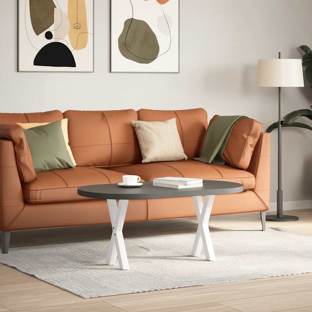 vidaXL Coffee Table Legs X-Shaped 2 pcs White 28x(42-43) cm Steel 2