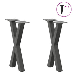 vidaXL Coffee Table Legs X-Shaped 2 pcs Anthracite 28x(42-43) cm Steel 3