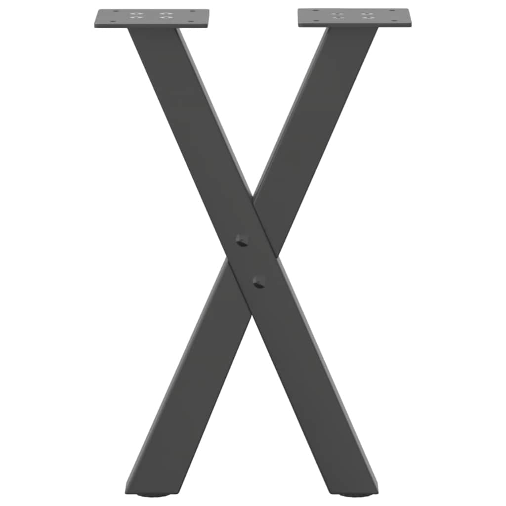 vidaXL Coffee Table Legs X-Shaped 2 pcs Anthracite 28x(42-43) cm Steel 5