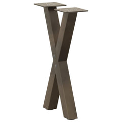 vidaXL Coffee Table Legs X-Shaped 2 pcs Natural Steel 28x(42-43) cm Steel 4