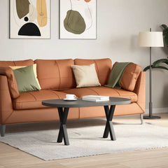 vidaXL Coffee Table Legs X-Shaped 2 pcs Black 38x(42-43) cm Steel 2