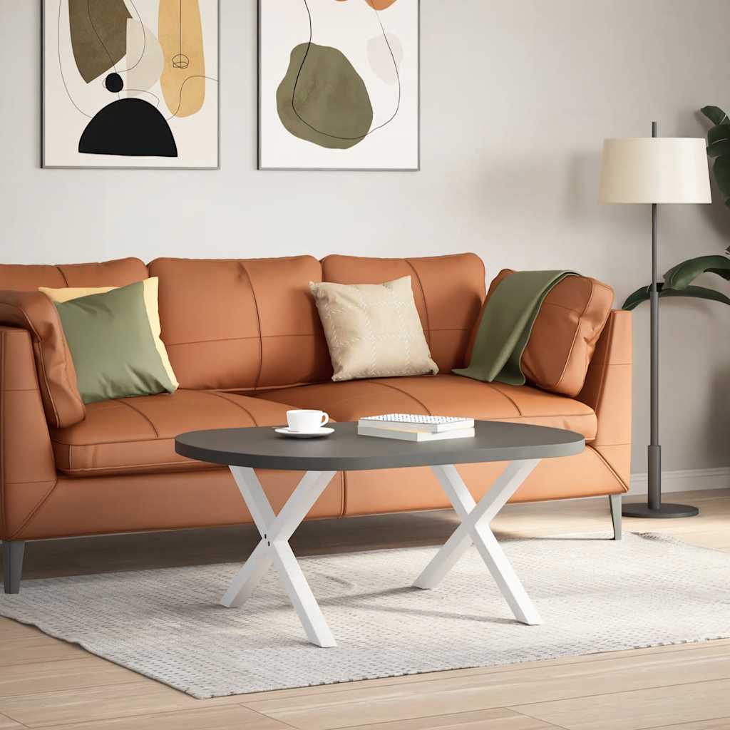 Coffee Table Legs X-Shaped 70x(30-31) Steel 2 pcs White 70 x (42-43) cm (40 mm)