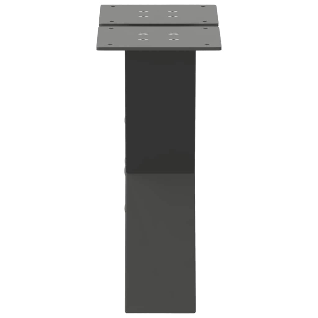 vidaXL Coffee Table Legs X-Shaped 2 pcs Anthracite 40x(30-31) cm Steel 6