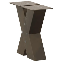 vidaXL Coffee Table Legs X-Shaped 2 pcs Natural Steel 40x(30-31) cm Steel 4