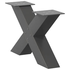 vidaXL Coffee Table Legs X-Shaped 2 pcs Anthracite 50x(30-31) cm Steel 4