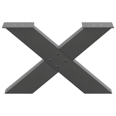 vidaXL Coffee Table Legs X-Shaped 2 pcs Anthracite 50x(30-31) cm Steel 5